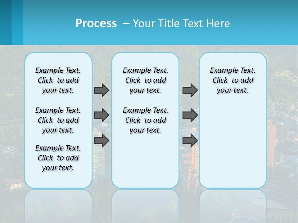 An Aerial View Of A City With Mountains In The Background PowerPoint Template