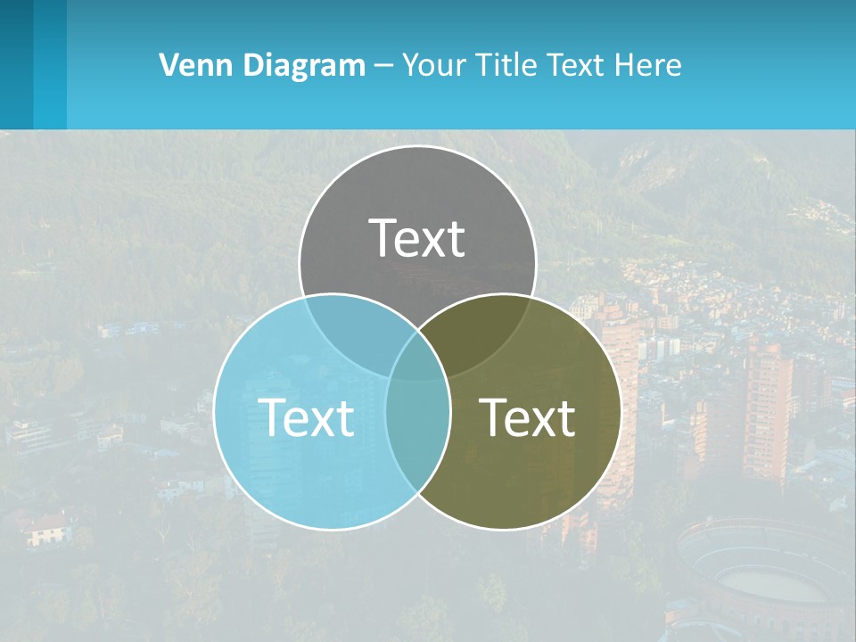 An Aerial View Of A City With Mountains In The Background PowerPoint Template