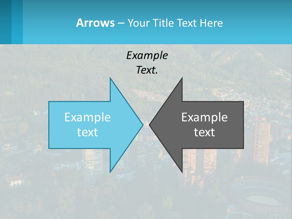 An Aerial View Of A City With Mountains In The Background PowerPoint Template