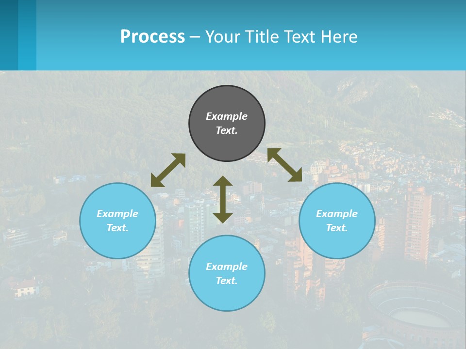 An Aerial View Of A City With Mountains In The Background PowerPoint Template
