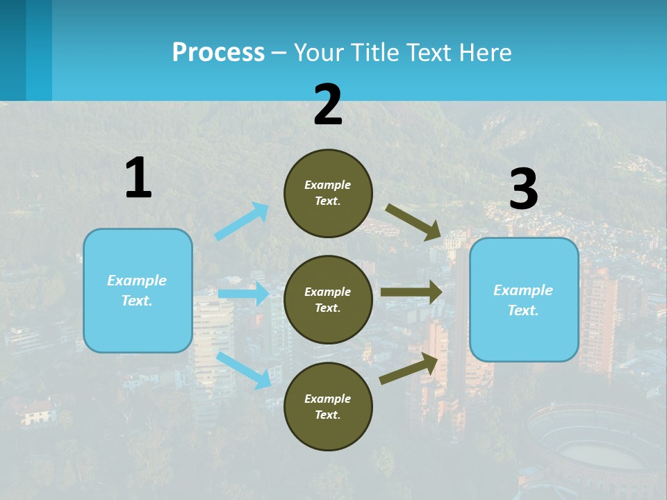 An Aerial View Of A City With Mountains In The Background PowerPoint Template