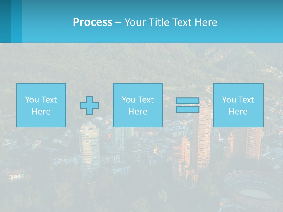 An Aerial View Of A City With Mountains In The Background PowerPoint Template