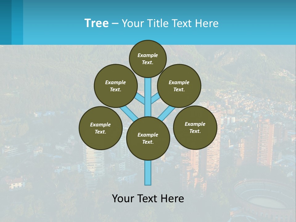 An Aerial View Of A City With Mountains In The Background PowerPoint Template