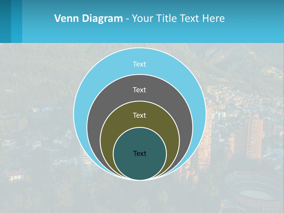 An Aerial View Of A City With Mountains In The Background PowerPoint Template