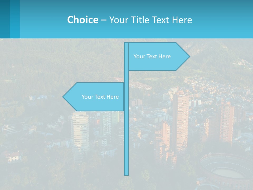 An Aerial View Of A City With Mountains In The Background PowerPoint Template