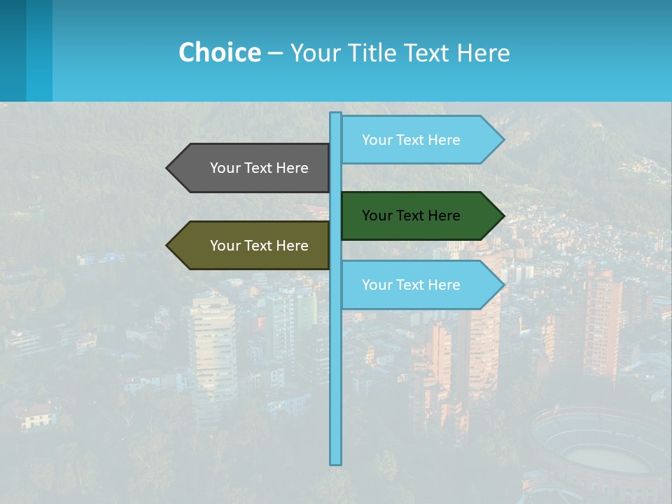 An Aerial View Of A City With Mountains In The Background PowerPoint Template