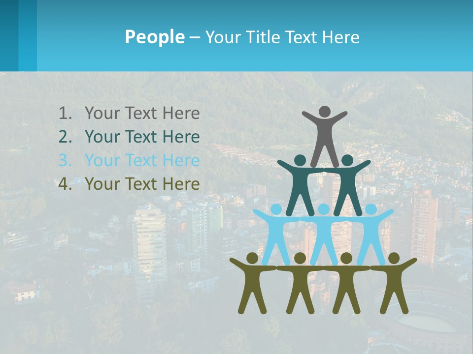 An Aerial View Of A City With Mountains In The Background PowerPoint Template