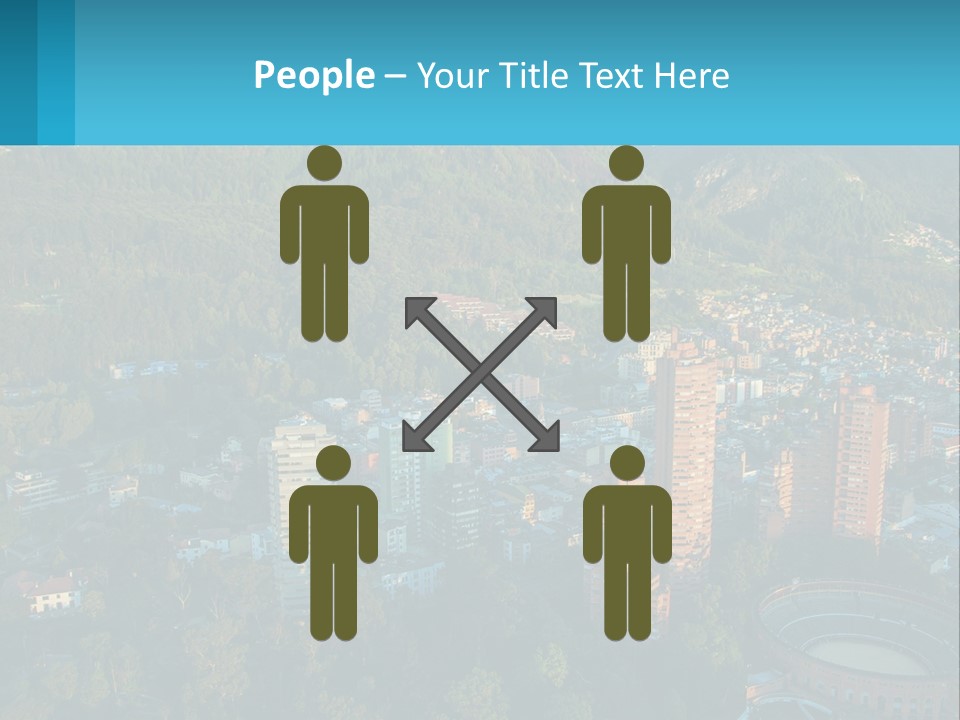 An Aerial View Of A City With Mountains In The Background PowerPoint Template