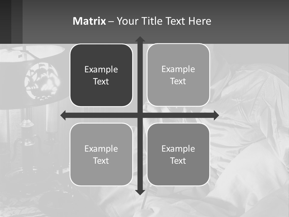 A Man Sitting In Bed With A Clock On The Wall PowerPoint Template