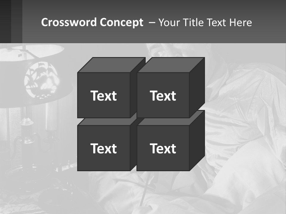 A Man Sitting In Bed With A Clock On The Wall PowerPoint Template