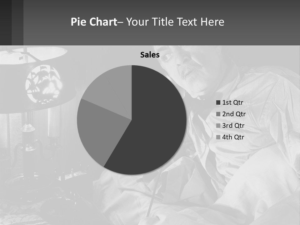 A Man Sitting In Bed With A Clock On The Wall PowerPoint Template