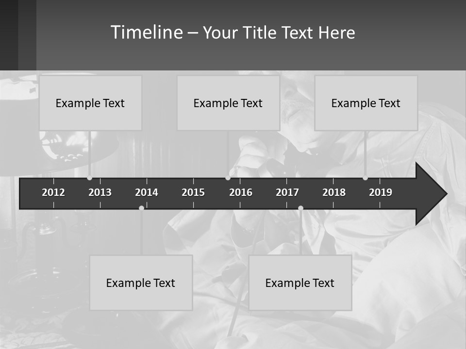 A Man Sitting In Bed With A Clock On The Wall PowerPoint Template