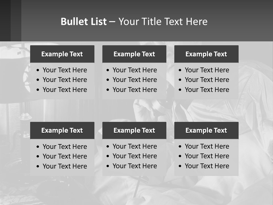 A Man Sitting In Bed With A Clock On The Wall PowerPoint Template