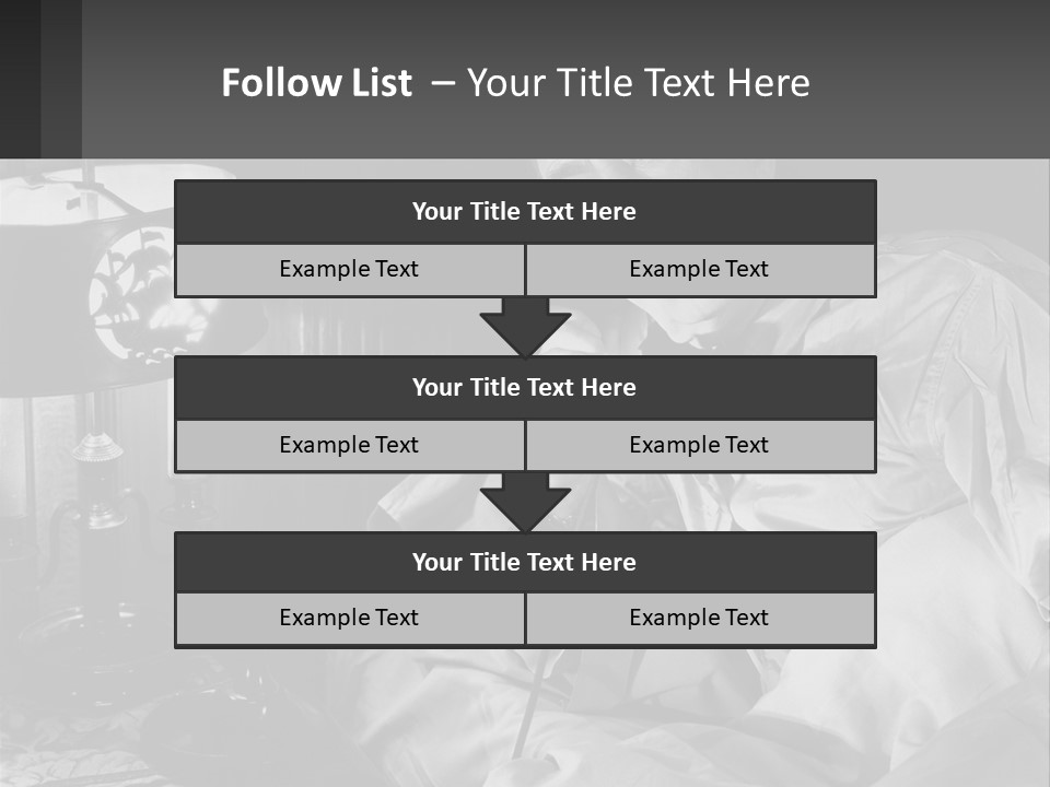 A Man Sitting In Bed With A Clock On The Wall PowerPoint Template