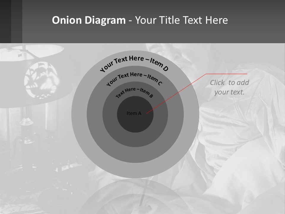 A Man Sitting In Bed With A Clock On The Wall PowerPoint Template