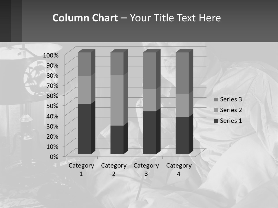 A Man Sitting In Bed With A Clock On The Wall PowerPoint Template