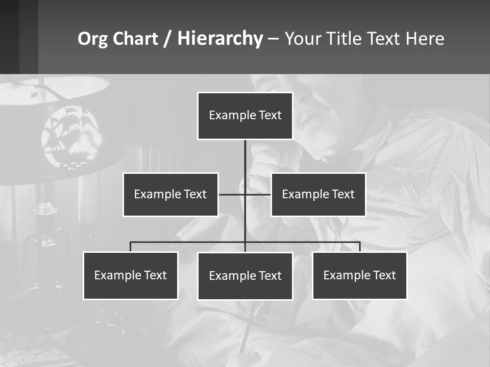 A Man Sitting In Bed With A Clock On The Wall PowerPoint Template