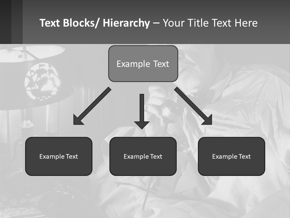 A Man Sitting In Bed With A Clock On The Wall PowerPoint Template