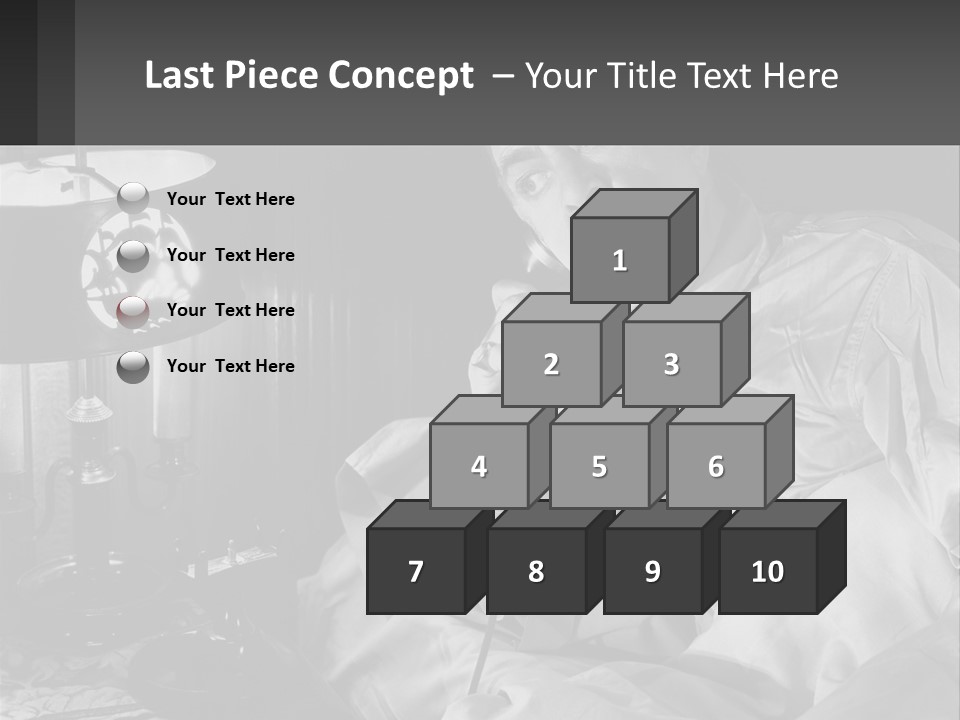 A Man Sitting In Bed With A Clock On The Wall PowerPoint Template