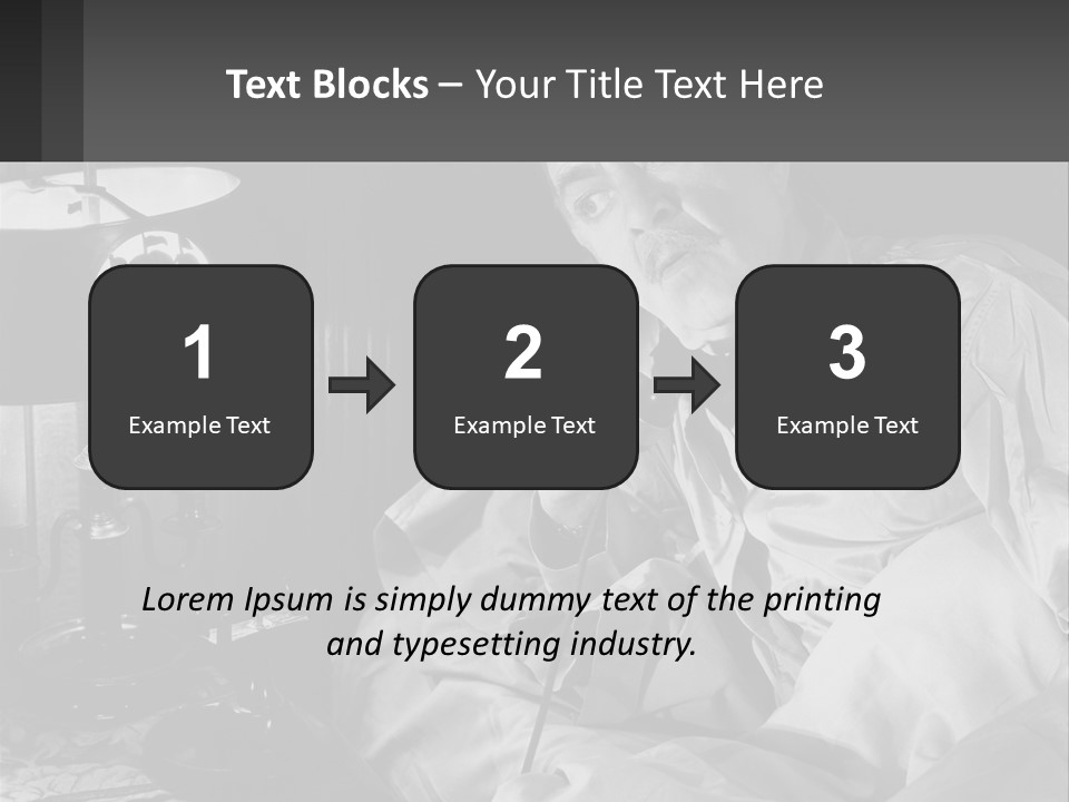 A Man Sitting In Bed With A Clock On The Wall PowerPoint Template