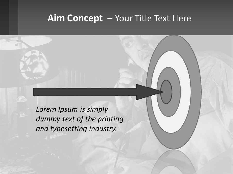 A Man Sitting In Bed With A Clock On The Wall PowerPoint Template