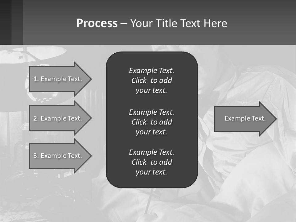 A Man Sitting In Bed With A Clock On The Wall PowerPoint Template