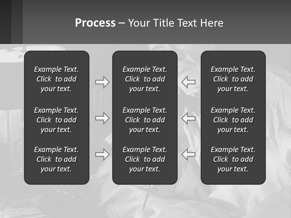 A Man Sitting In Bed With A Clock On The Wall PowerPoint Template