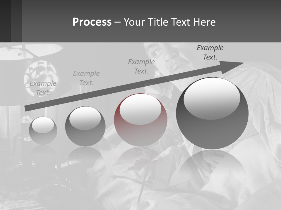 A Man Sitting In Bed With A Clock On The Wall PowerPoint Template