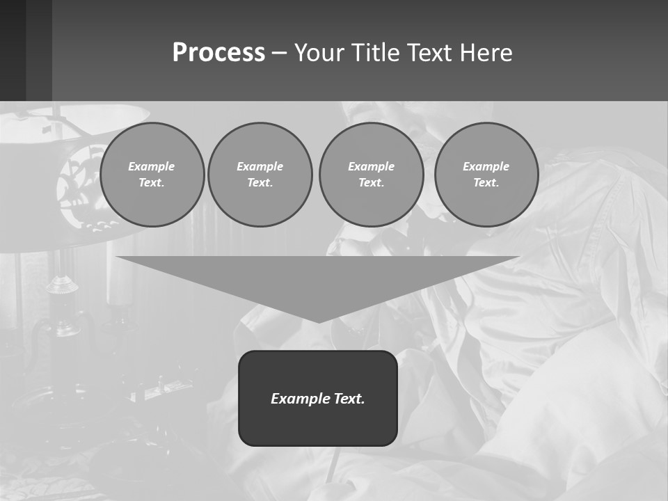 A Man Sitting In Bed With A Clock On The Wall PowerPoint Template