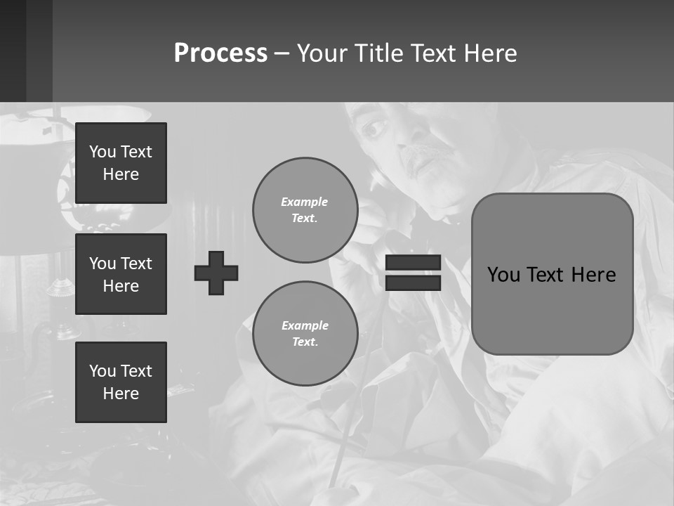 A Man Sitting In Bed With A Clock On The Wall PowerPoint Template