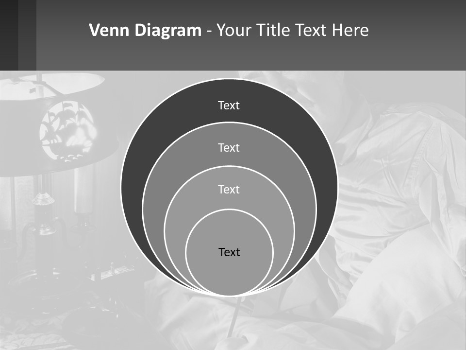 A Man Sitting In Bed With A Clock On The Wall PowerPoint Template