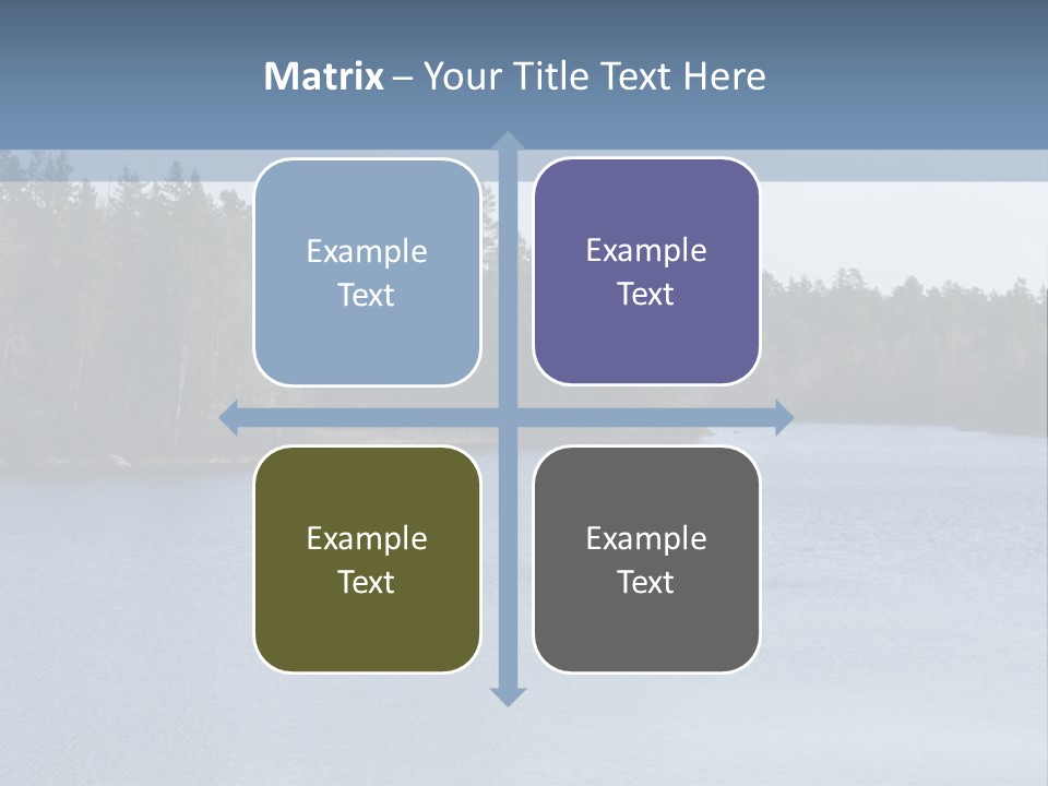 A Large Body Of Water Surrounded By Trees PowerPoint Template