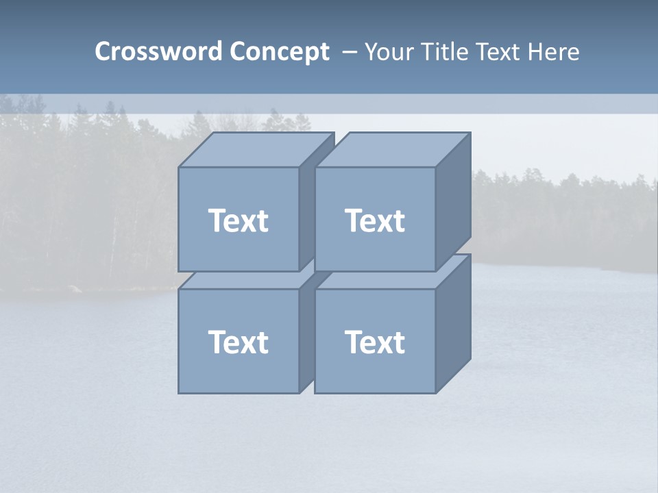 A Large Body Of Water Surrounded By Trees PowerPoint Template