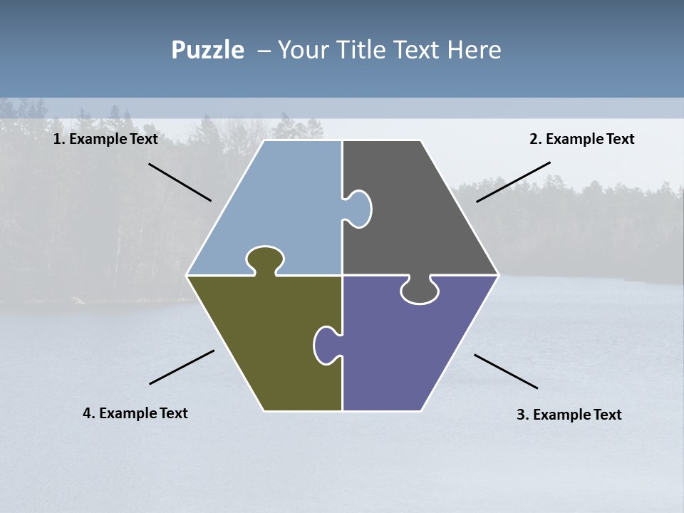 A Large Body Of Water Surrounded By Trees PowerPoint Template