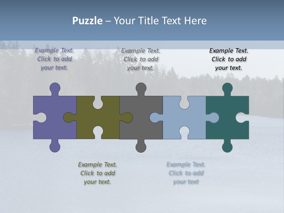 A Large Body Of Water Surrounded By Trees PowerPoint Template