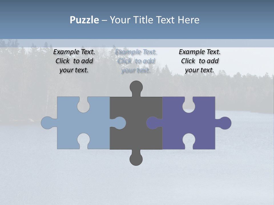 A Large Body Of Water Surrounded By Trees PowerPoint Template