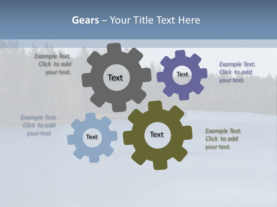 A Large Body Of Water Surrounded By Trees PowerPoint Template