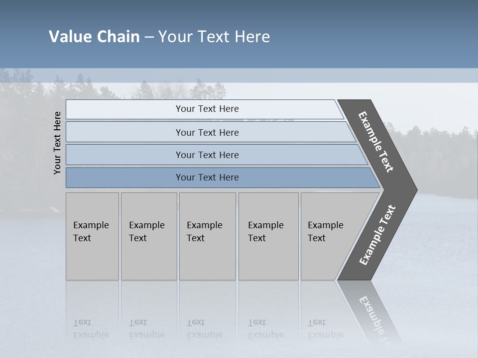 A Large Body Of Water Surrounded By Trees PowerPoint Template