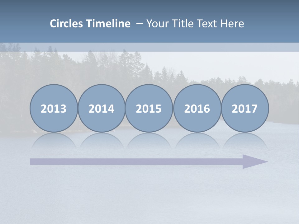 A Large Body Of Water Surrounded By Trees PowerPoint Template