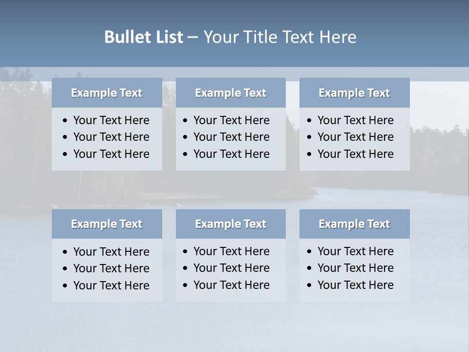 A Large Body Of Water Surrounded By Trees PowerPoint Template