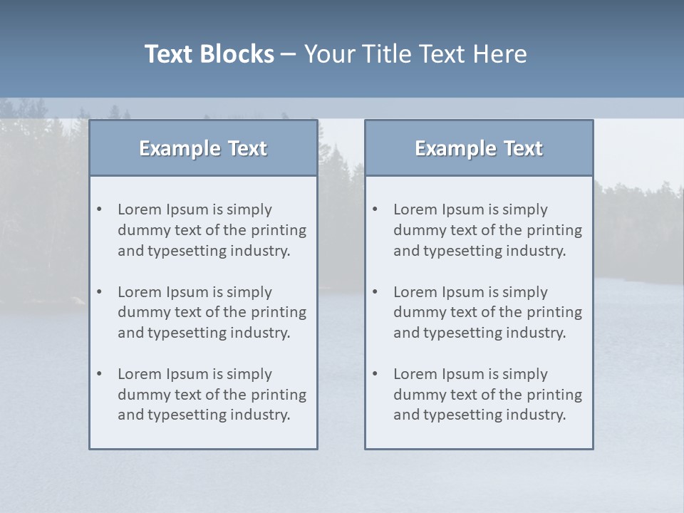 A Large Body Of Water Surrounded By Trees PowerPoint Template
