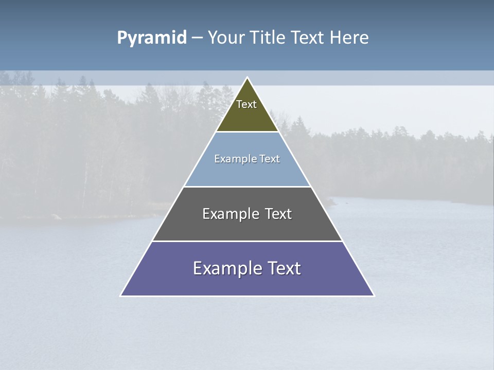 A Large Body Of Water Surrounded By Trees PowerPoint Template