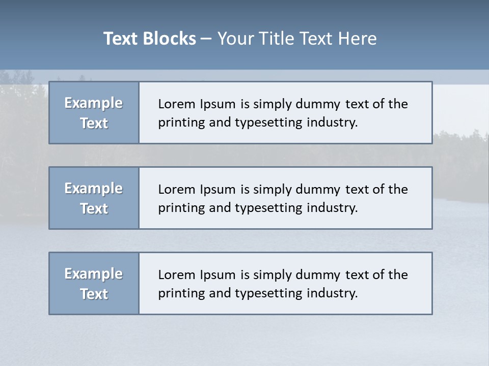 A Large Body Of Water Surrounded By Trees PowerPoint Template