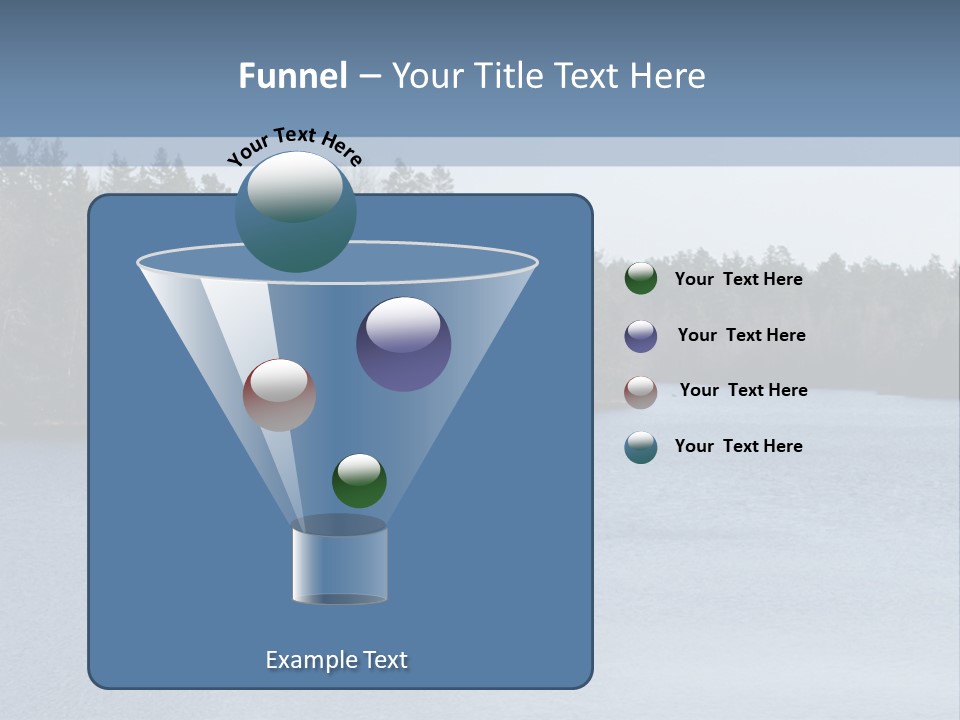 A Large Body Of Water Surrounded By Trees PowerPoint Template