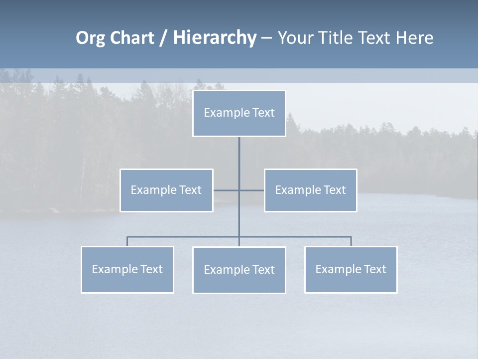 A Large Body Of Water Surrounded By Trees PowerPoint Template