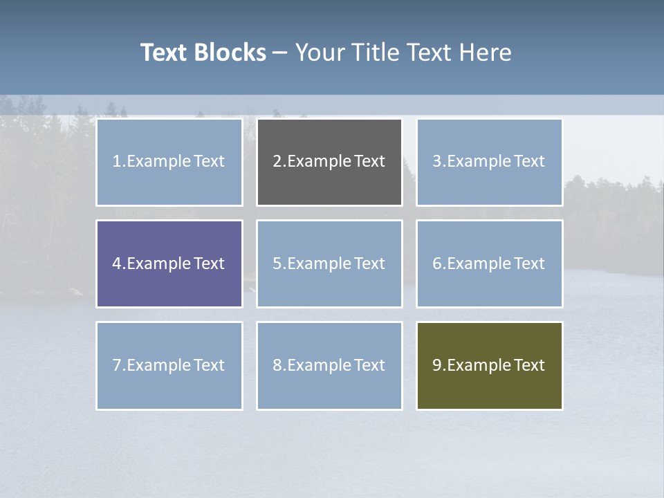 A Large Body Of Water Surrounded By Trees PowerPoint Template