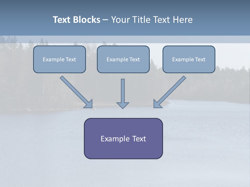 A Large Body Of Water Surrounded By Trees PowerPoint Template
