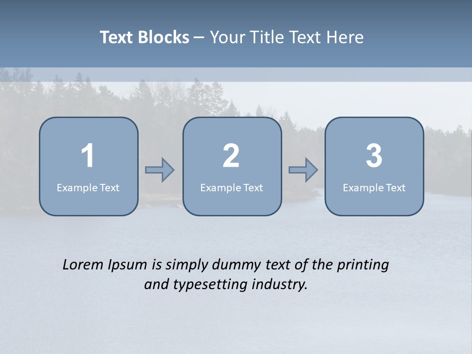 A Large Body Of Water Surrounded By Trees PowerPoint Template