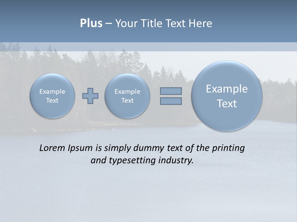 A Large Body Of Water Surrounded By Trees PowerPoint Template