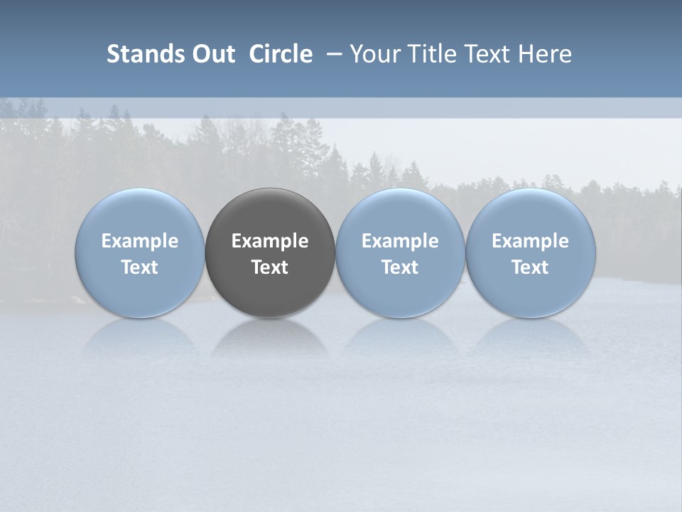 A Large Body Of Water Surrounded By Trees PowerPoint Template